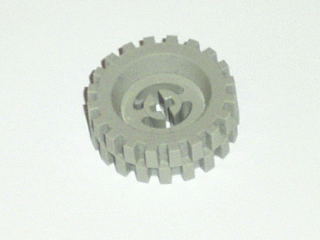 Lego Wheel with Split Axle Hole with Light Gray Tire 30 x 10.5 Offset Tread (3482 / 2346)