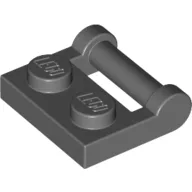 Plate Special 1 x 2 [Side Handle Closed Ends] / Dark Bluish Gray