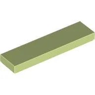 Tile 1 x 4 with Groove / Yellowish Green