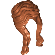 Lego Hair Long and Braided on Right, Hole on Top
