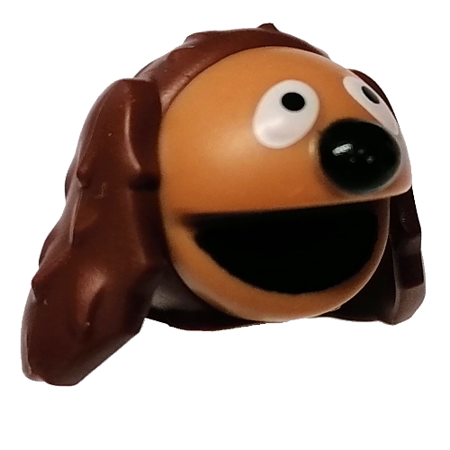 Lego Minifig Head Special (Rowlf) / Reddish Brown