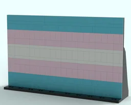 Trans Pride Flag with Minifigure Stand