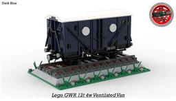 (Dark Blue) GWR 12T 4w Ventilated Van (8w)