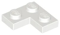 Plate 2 x 2 Corner / White