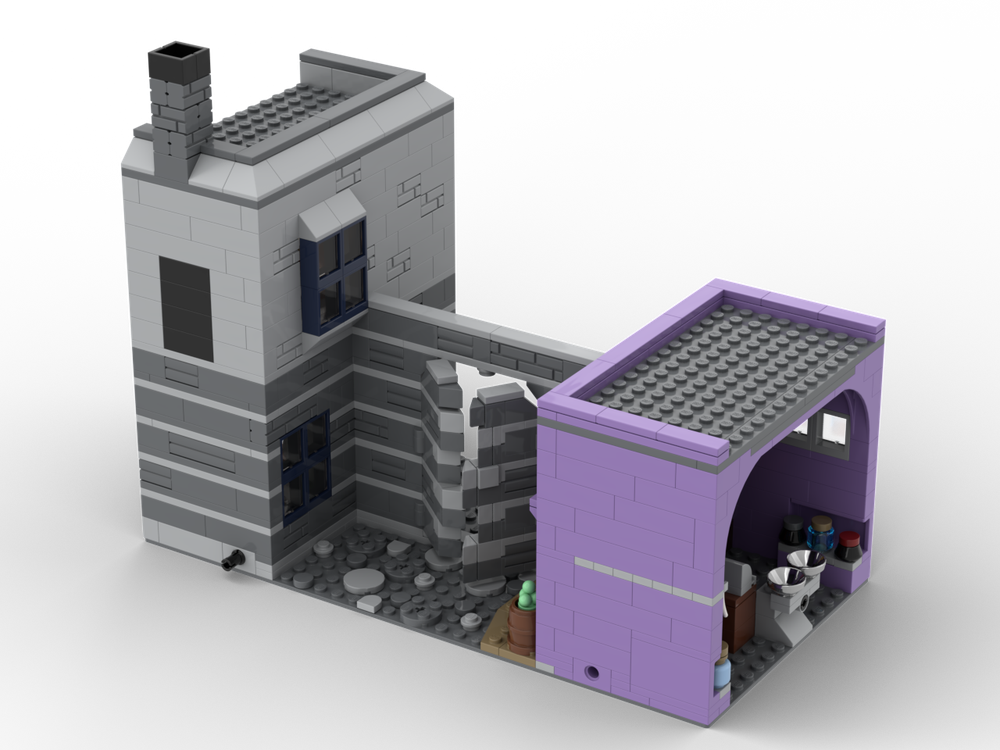 Lego Entrance to Diagon Alley (The leaky cauldron & apothecary)