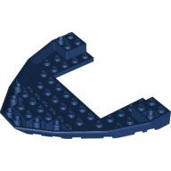 Lego Boat Hull Section, Brick 10 x 12 x 1 with 4 x 6 Cutout / Dark Blue