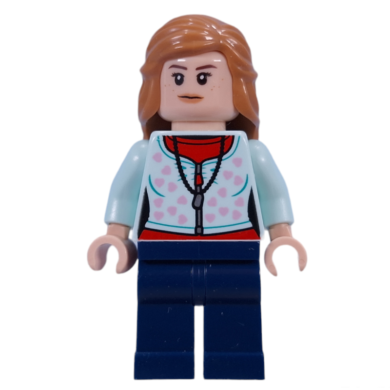 Lego Lavender Brown, Light Aqua Sweater