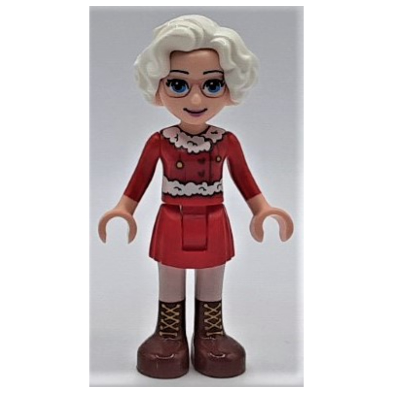 Lego Ms. Claus - Red Skirt, Reddish Brown Boots