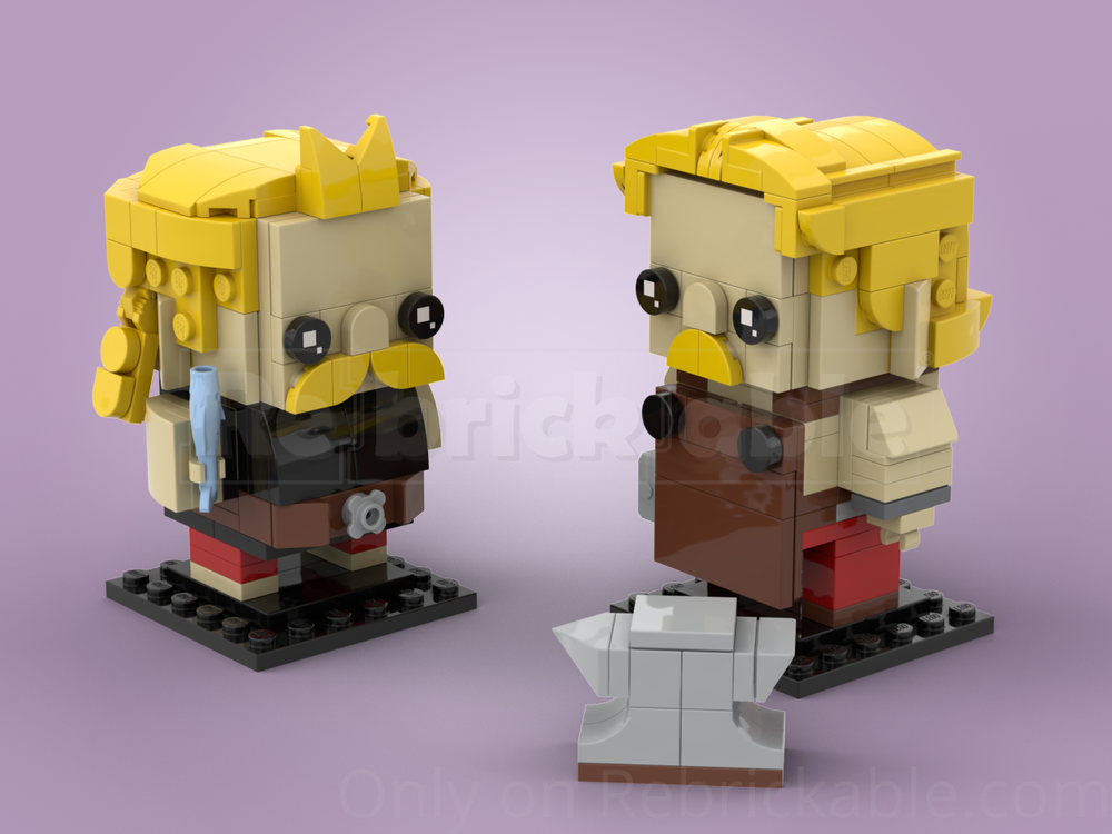 Lego Ordralfabetix + Cetautomatix (Unhygienix + Fulliautomatix - Asterix & Obelix)