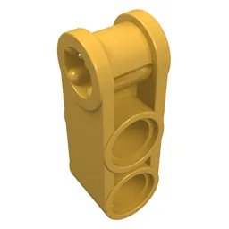 Technic Axle and Pin Connector Perpendicular 3L with 2 Pin Holes / Bright Light Orange