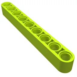 Technic Beam 1 x 9 Thick / Lime