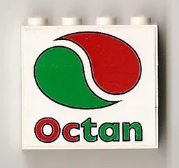 Stickered Assembly 4 x 1 x 3 with Octan Logo Pattern (Sticker) - Set 6562