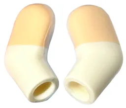 Arm, (Matching Left and Right) Pair with Molded Light Nougat Short Sleeves  Pattern / White