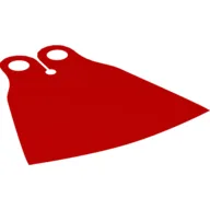 Neckwear Cape, Extended with Black Back / Red