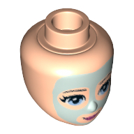 Lego Minidoll Head with Face Mask Print (Sophie) / Light Nougat