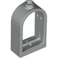 Window 1 x 2 x 2 2/3 with Rounded Top / Light Gray