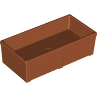 Duplo Container Box 2 x 4 (Horse Trough New Style) / Dark Orange