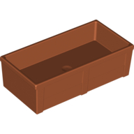 Lego Duplo Container Box 2 x 4 (Horse Trough New Style) / Dark Orange