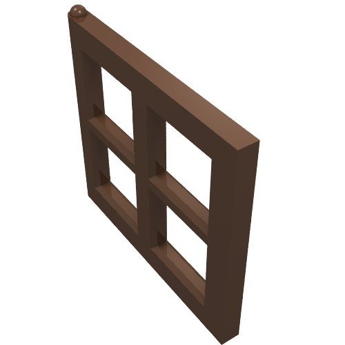 Lego Window 2 x 4 x 3 Pane / Brown