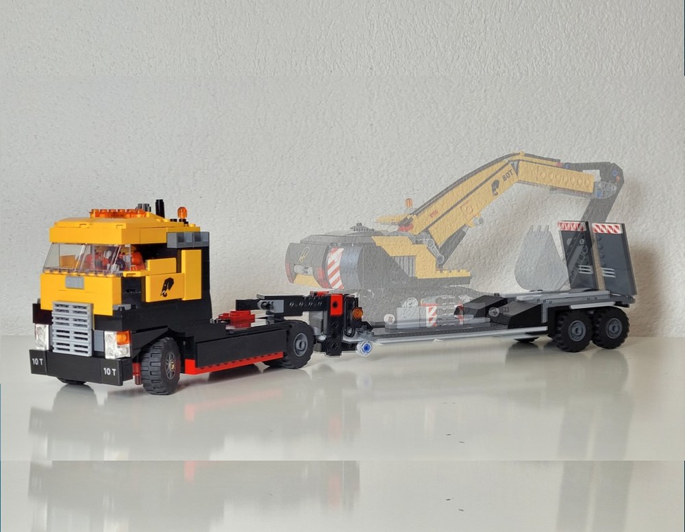 Lego 60409 Truck and Lowboy Trailer for 60420 Excavator
