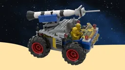 Classic Space Mobile Rocket Transporter (Pull-Back Motors)
