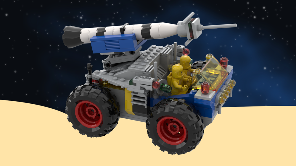 Lego Classic Space Mobile Rocket Transporter (Pull-Back Motors)
