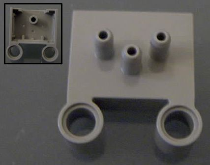 Lego Pneumatic Switch with Pin Holes, Front Part