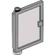 Door 1 x 4 x 5 Left with Trans-Brown Glass / Light Gray