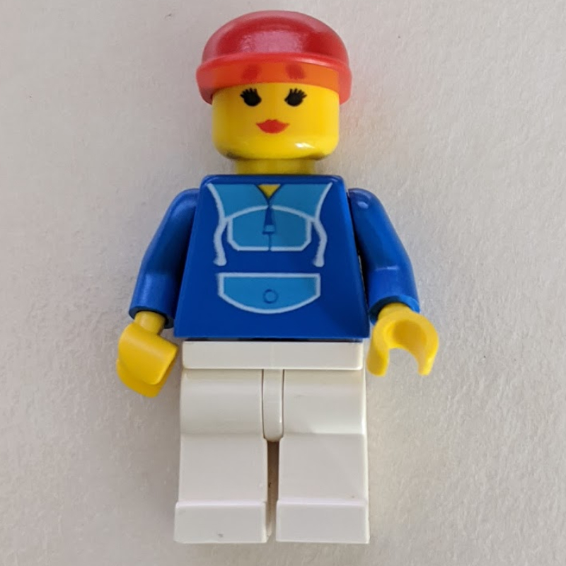 Lego Woman - Blue Jogging Suite, White Legs