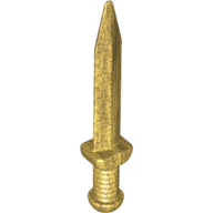 Lego Weapon Sword with Thick Crossguard (Roman Gladius) / Pearl Gold