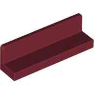 Panel 1 x 4 x 1 with Rounded Corners [Thick Wall] / Dark Red