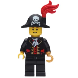 Pirate - Captain, Black Legs, Plume, Reddish Brown Eyebrows
