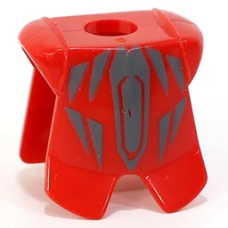 Minifig Neckwear Armor Breastplate with Leg Protection, Santis Geometric Print / Red