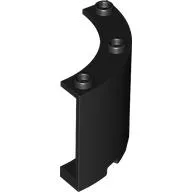 Panel 4 x 4 x 3 Quarter Cylinder / Black