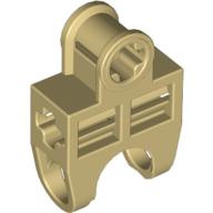 Lego Technic Axle Connector 2 x 3 with Ball Socket, Open Sides / Tan