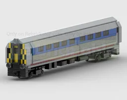 4-Wide Am Trak Amfleet 1 Cab Coach