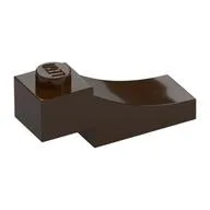 Brick Curved, 3 x 1 with 1/3 Inverted Cutout / Dark Brown
