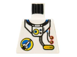 Torso Space Port Logo, Tube and Two Red Buttons Pattern