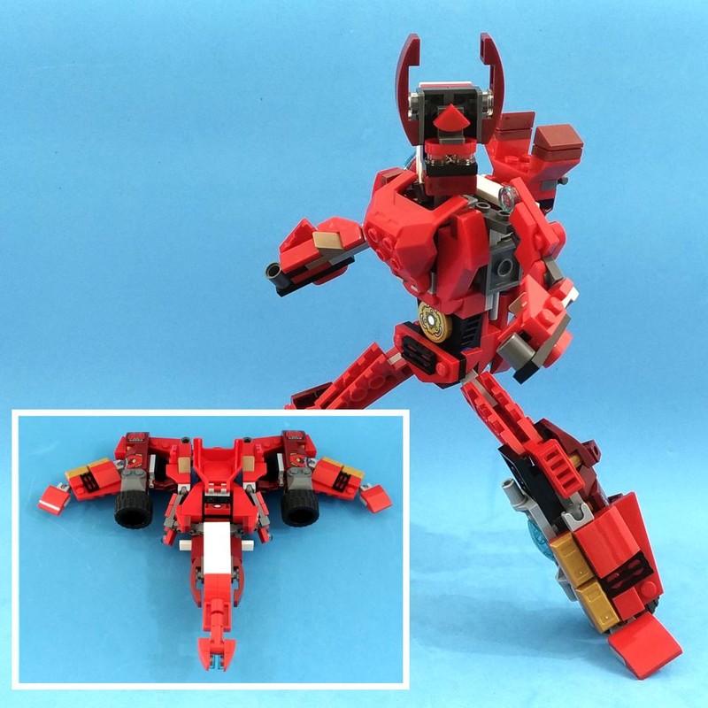 Lego Transformer Cyclonus from set 31100 and 76140
