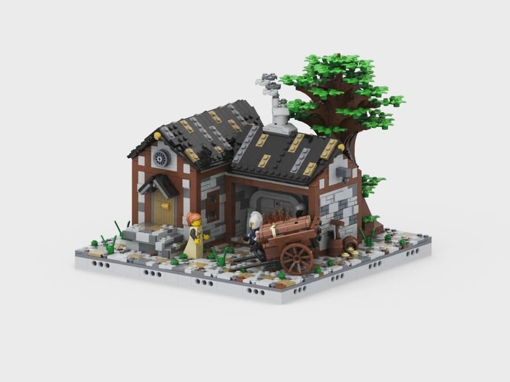 Lego Medieval blacksmith - modular