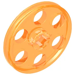Technic Wedge Belt Wheel [aka Pulley] / Trans-Neon Orange