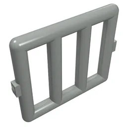 Bar 1 x 4 x 3 Window [Side Tabs] / Light Gray