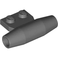 Engine - Smooth, Small 1 x 2 Side Plate [With Axle Holders] / Dark Bluish Gray