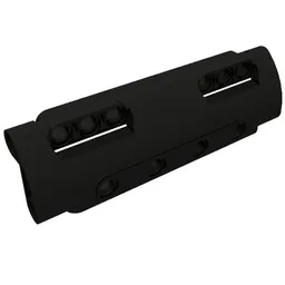 Technic Panel Curved 11 x 3 with 10 Pin Holes through Panel Surface / Black