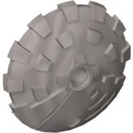 Large Figure Shield 5 x 5 with Saw Blade Studded / Pearl Light Gray