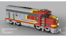 Santa Fe with headlights and Powered-Up