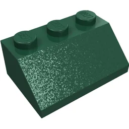 Brick Sloped 45° 2 x 3 / Dark Green