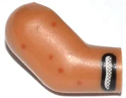 Arm, Right with White Stripe Icing and Dark Orange Dots Pattern