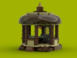 Round brown gazebo