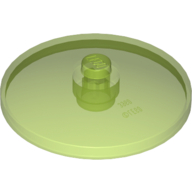 Lego Dish 4 x 4 Inverted [Radar] / Trans-Bright Green